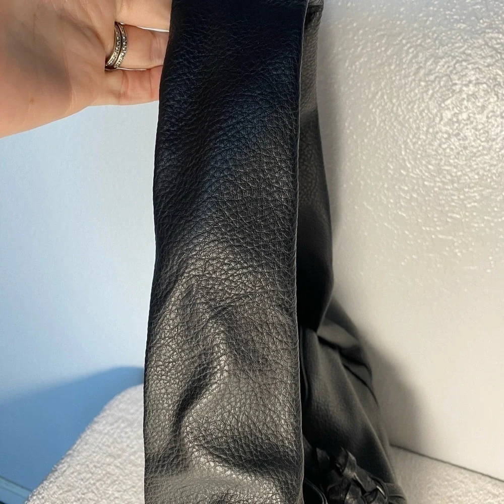 Time and Tru Black Hobo Bag with Knot Detail